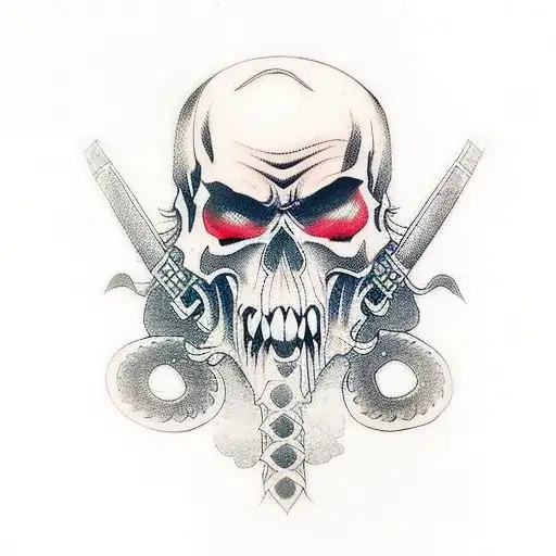 Samurai With Skull In Hand