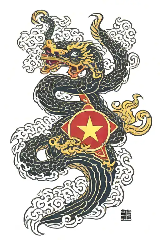 Vietnamese Flag Waving