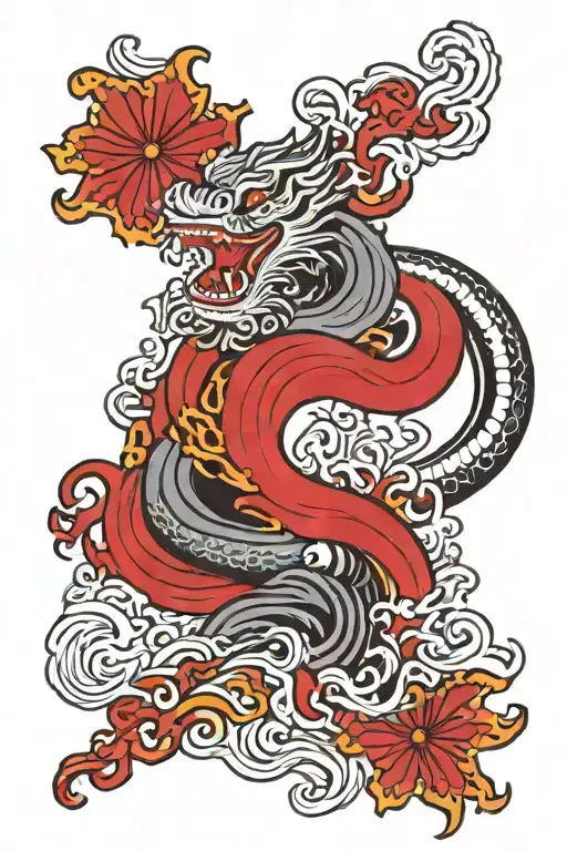 Vietnamese Flag Waving Black And White