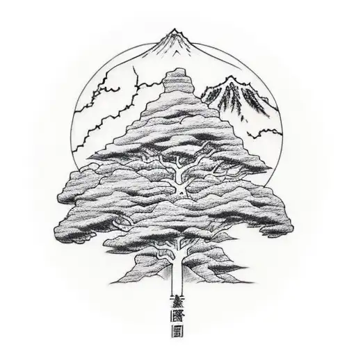 A Tree On A Mountain Desperate For Water