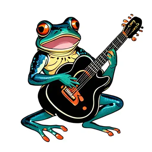 Frog Playing Guitar