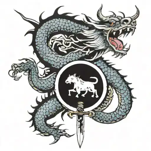 Sword Dragon And Bull