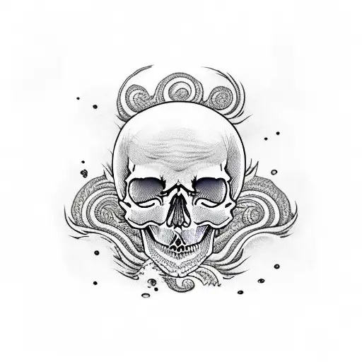 Skull With Waves