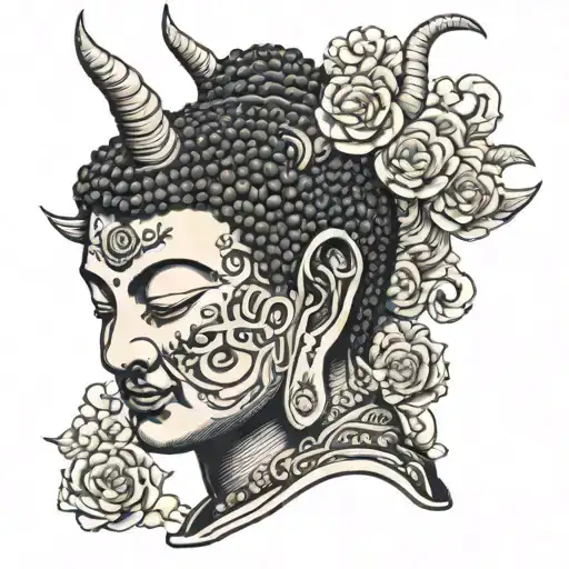 Buddha With Horns
