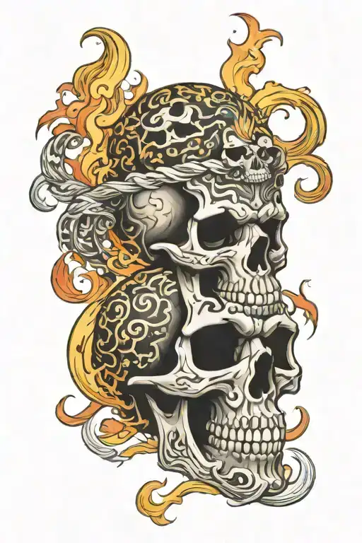 Fire And Skull