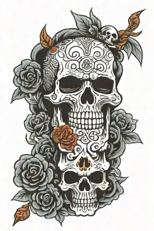 Foo Fighters Logo With A Skull Wearing