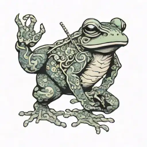 Warrior Frog Holding