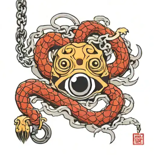 Kurapika Chain With Eye Spider Crawling