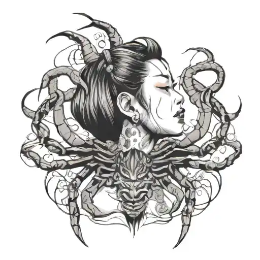 Woman Head On A Spider Body Woman