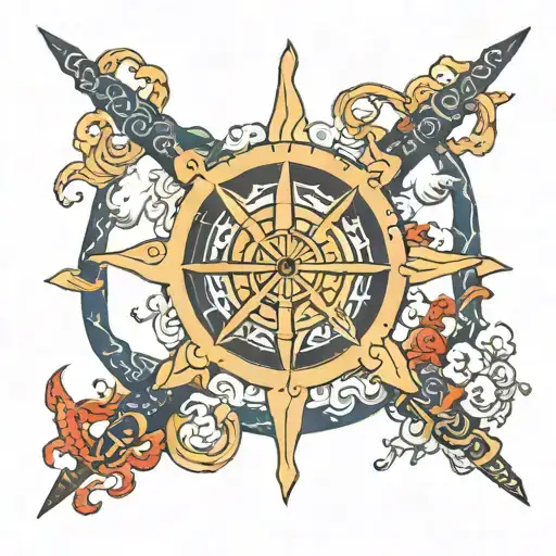 Anchor And Wheel Surrounded