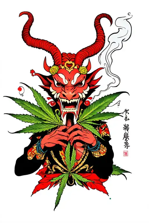 Turkish Demon Smoking Weed