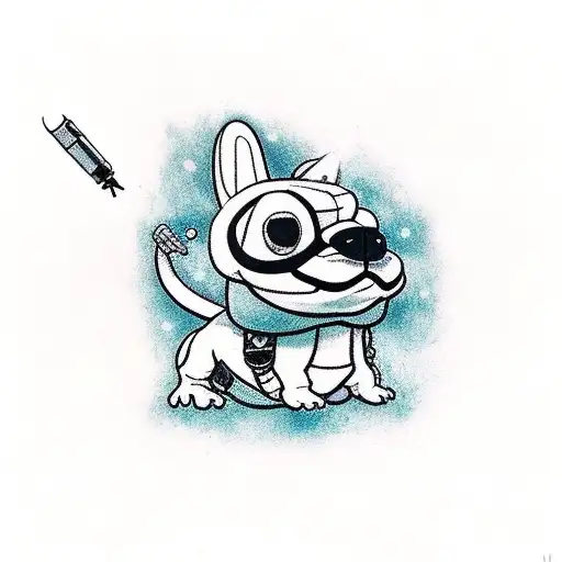 French Bulldog Mixed With Bullet Bill From Mario Cart