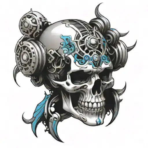 Futuristic Robotic Skull