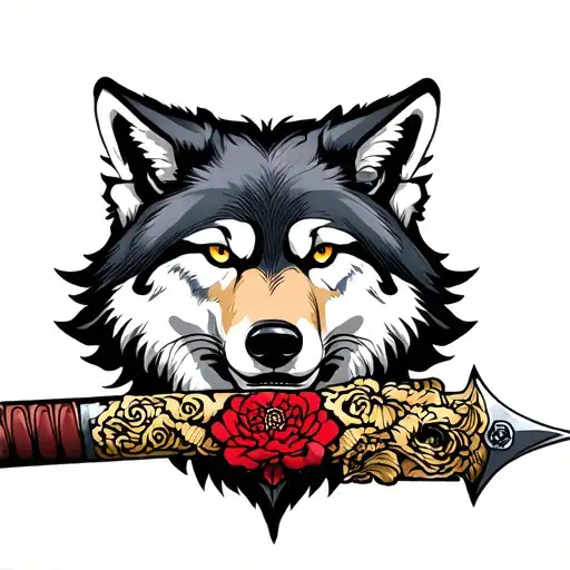 Dagger With Wolf