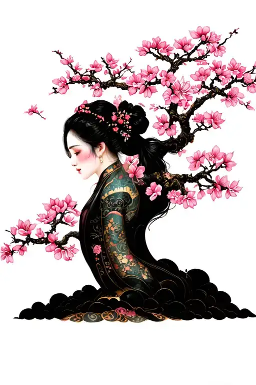 Feminine Cherry Blossom Tree Design