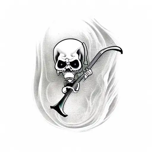 Grim Reaper With A Guitar