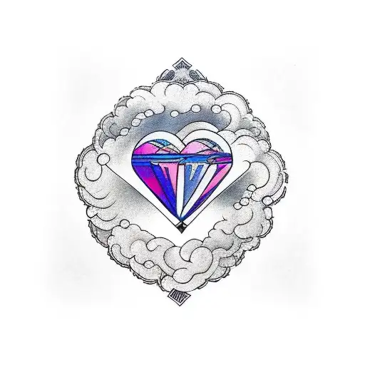 Clouds Hearts And Diamond Set