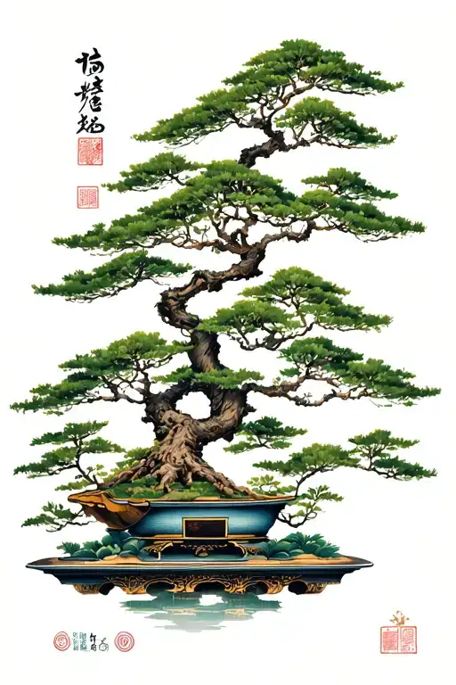 Bonsai Tree In Nature