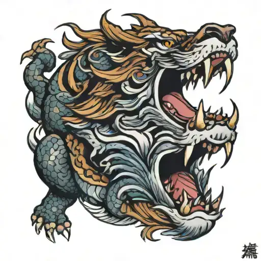 Tiger Dragon Flying