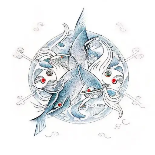 Pisces With Tree Of Life
