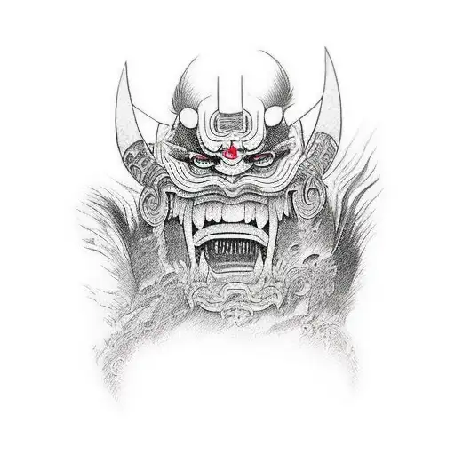 Greatest Warrior Faces Monster Tattoo