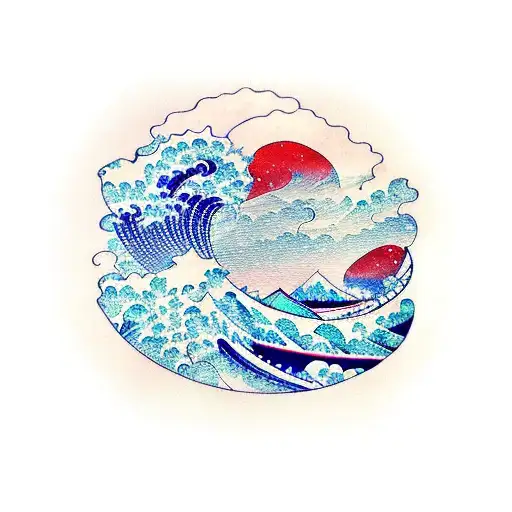 Geisha Waves Background