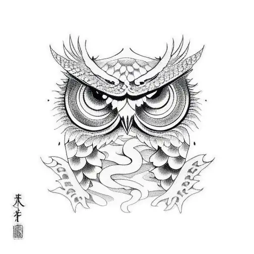 Owl And A Dragon Sleeve