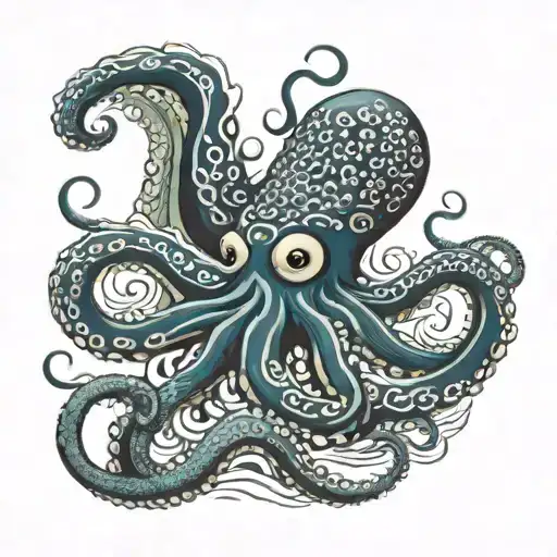 Octopus Waves Sea Wave Sea Monster