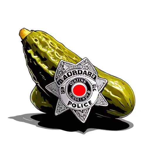 A Single Pickle With A Police Badge Incorporated