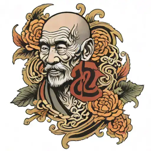 Grand Father Memorial Tattoo With The Number 12