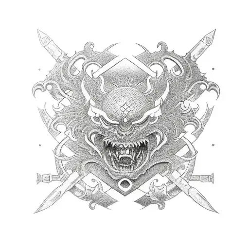 The Beserk Symbol Bloody And Red