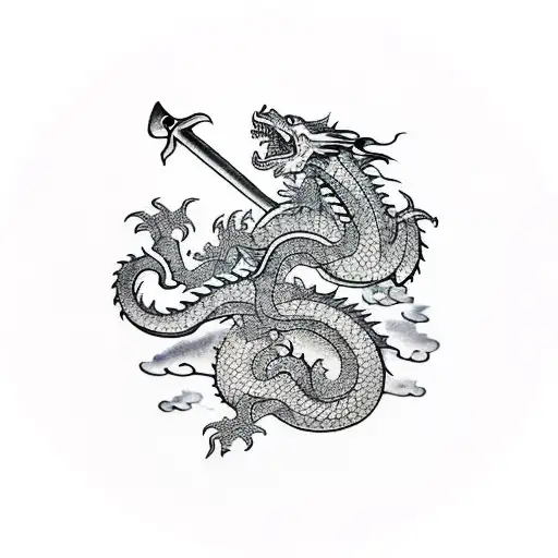 Sword With A Dragon's Stamp