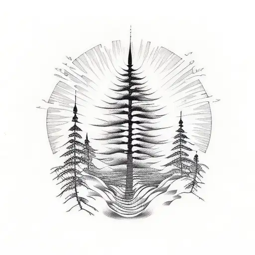 Forest Fire At Sunrise