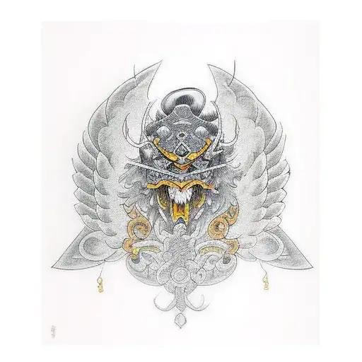 Muscular Sword And Wings