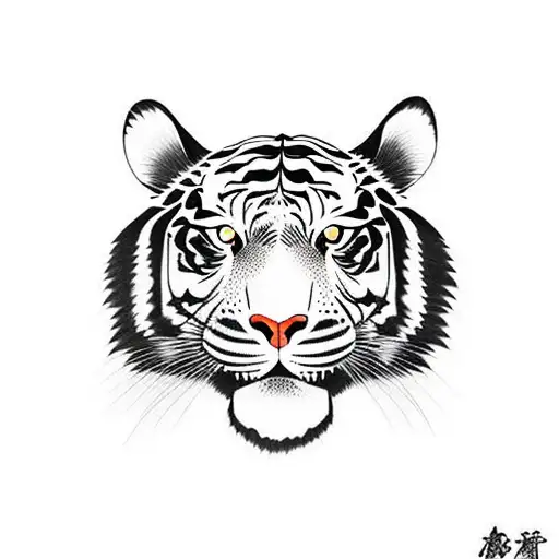 Japanese Tiger Reaching Up