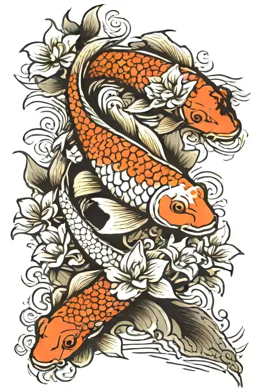 Koi Carp And Filipino Sun Shining