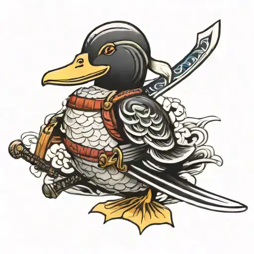 Duck With Samurai Sword