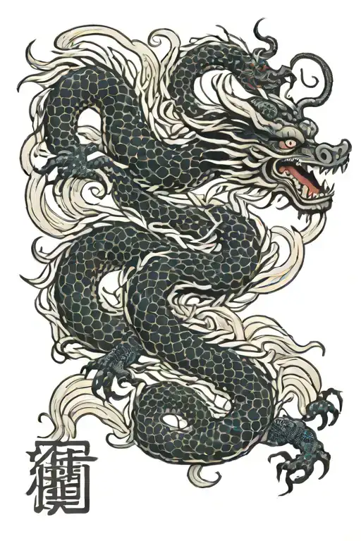 Chinese Dragon With Wings