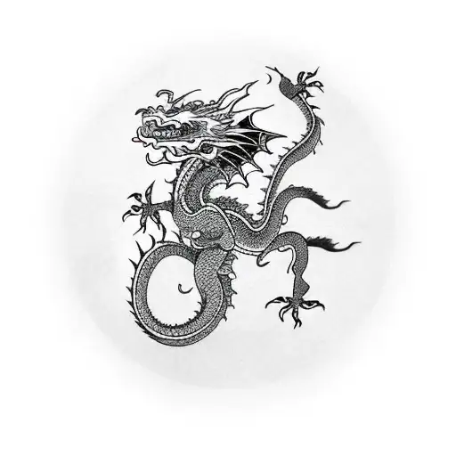 Dragon Securing The Castle