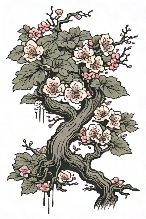 Bleeding Cherry Blossom Tree