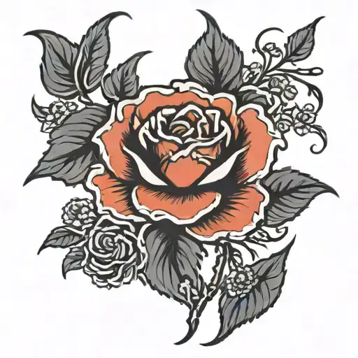 Falling Burning Rose