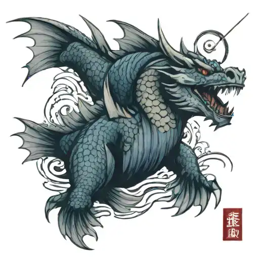 Fish Coy Dragon Emerging