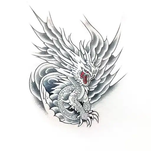 Phoenix With Ice Dragon