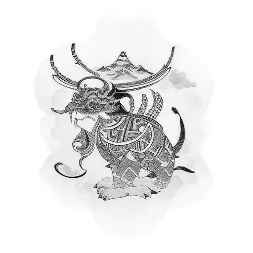 Asian Tribal Shoulder Arm Design