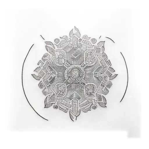 Tattoos Interconnected With Roman Paved Roads