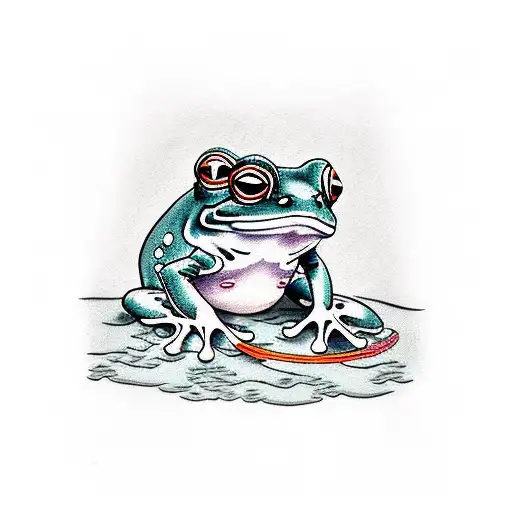 Japanese Frog Sitting At A Well