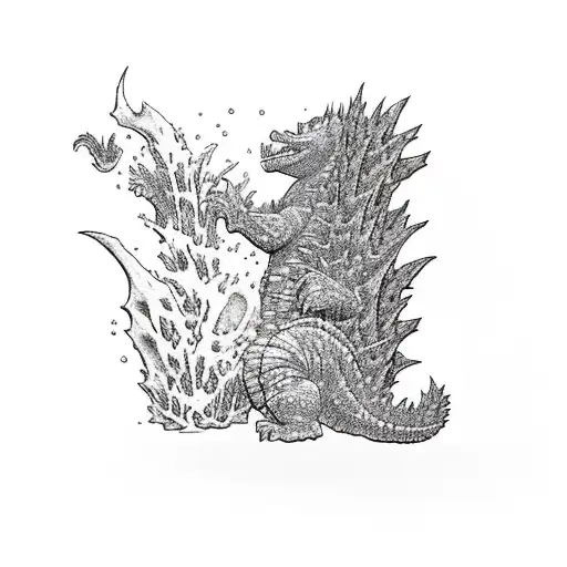 Godzilla Vs King Ghidora In The Oceanside