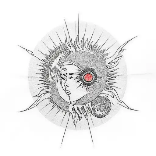 Neon Genesis Eva-1 Walking In Front Of The Sun