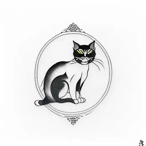 Black Cat Icon Japanese