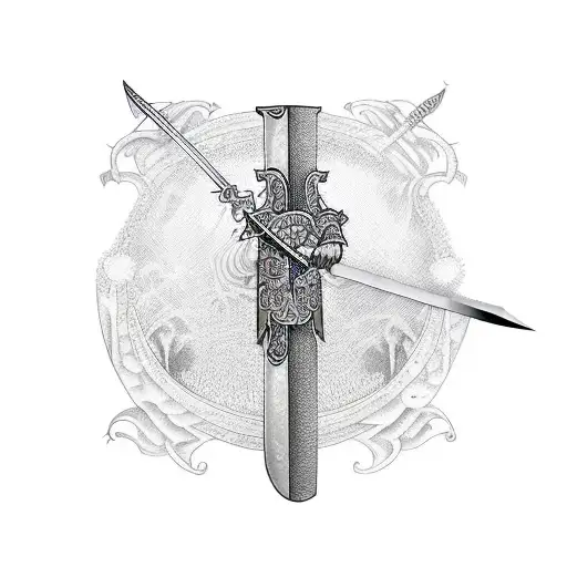 Medieval Sword Dagger Gothic